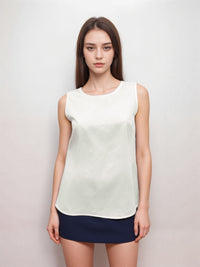 Tonet Sleeveless Blouse With Round Neck