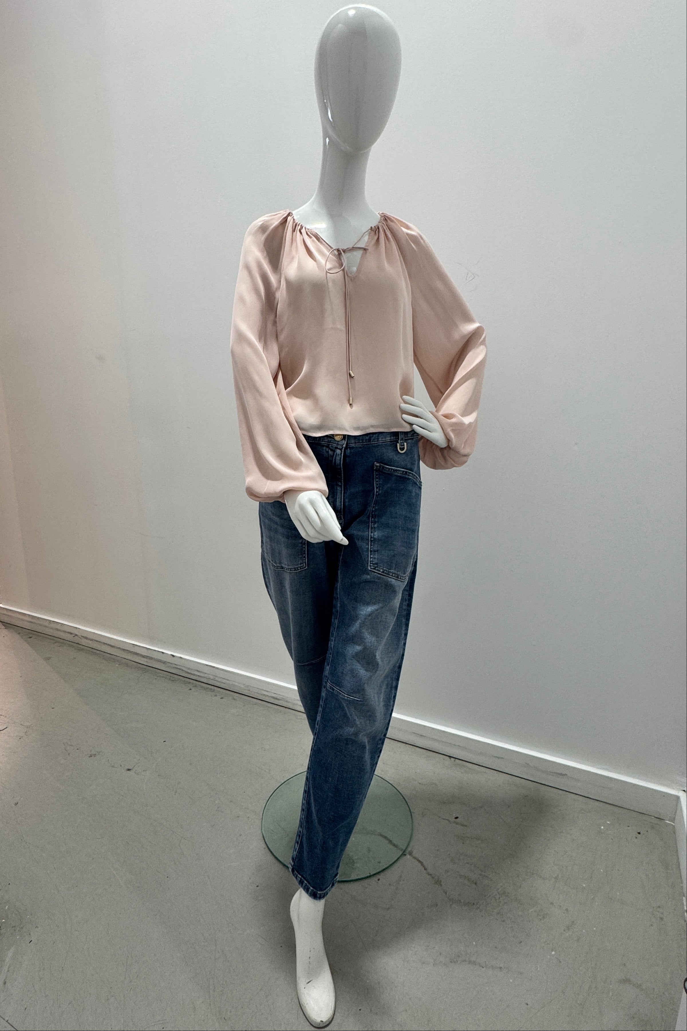 Frame The Silk Balloon Blouse Taffy
