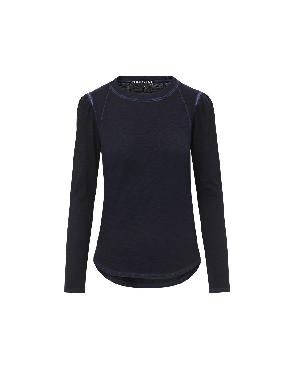 Veronica Beard Mason Baseball Tee Navy