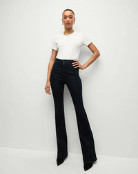 Veronica Beard Beverly Seamed Skinny-Flare Jean