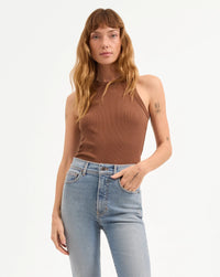Veronica Beard Jordyn Cropped Tank Top