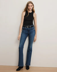 Débardeur court sans manches en mélange de coton Jordyn Veronica Beard Black