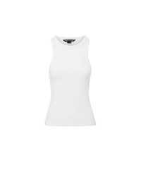 Veronica Beard Cropped Jordyn Tank White