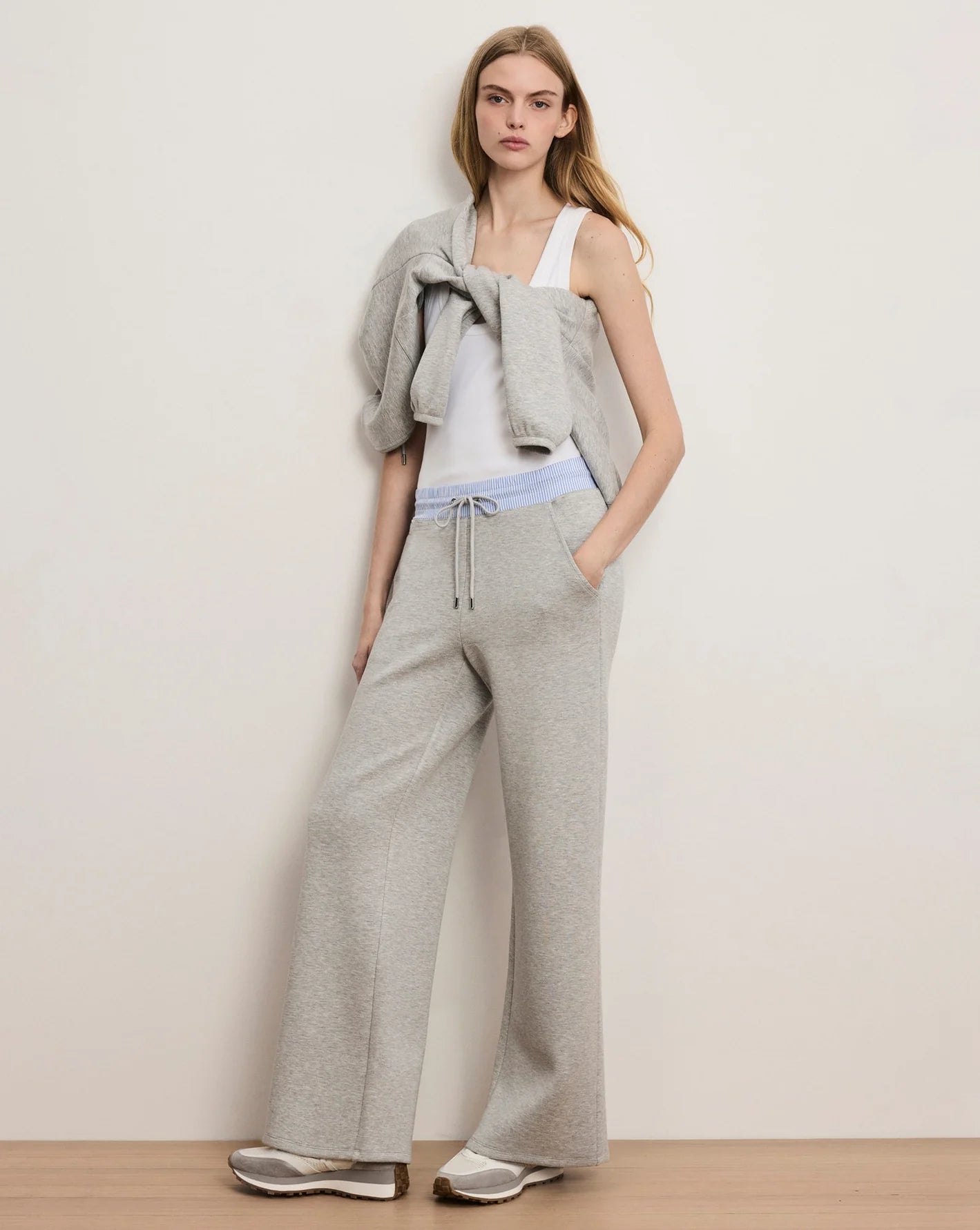 Veronica Beard Ernie Knit Wide-Leg Pants