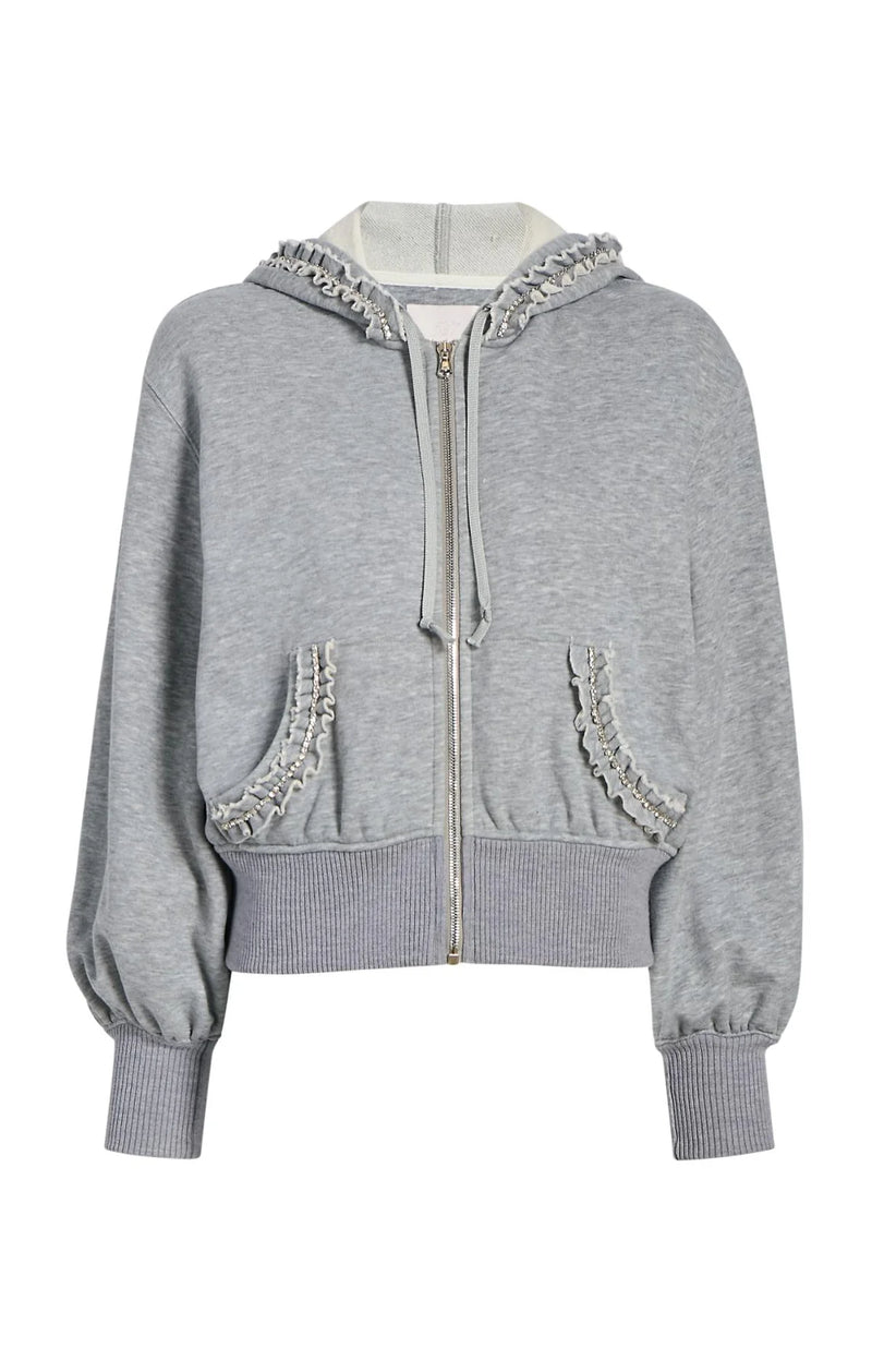 Cinq A Sept Heather Maddie Zip Up Sweatshirt