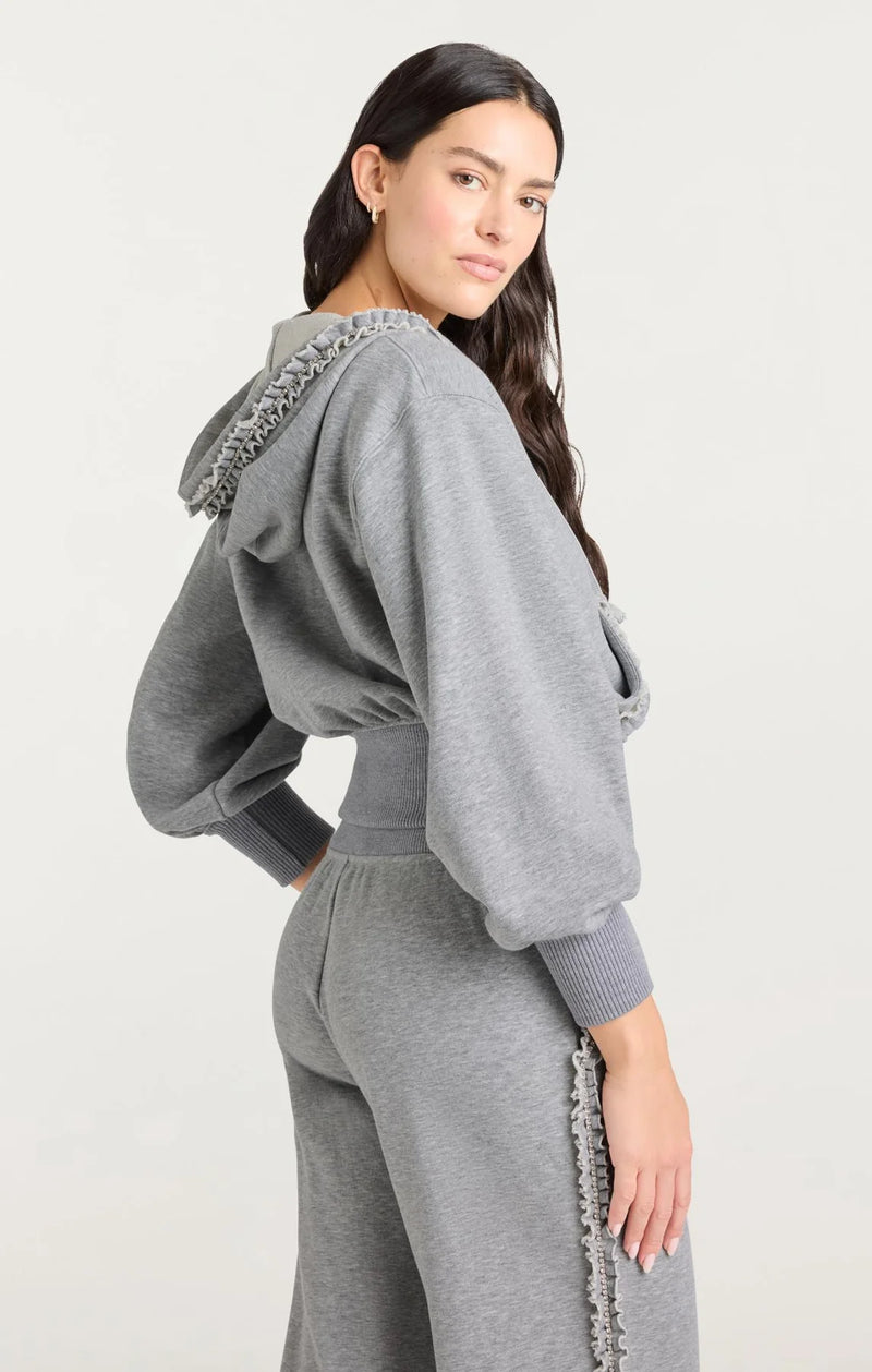 Cinq A Sept Heather Maddie Zip Up Sweatshirt