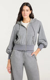 Cinq A Sept Heather Maddie Zip Up Sweatshirt