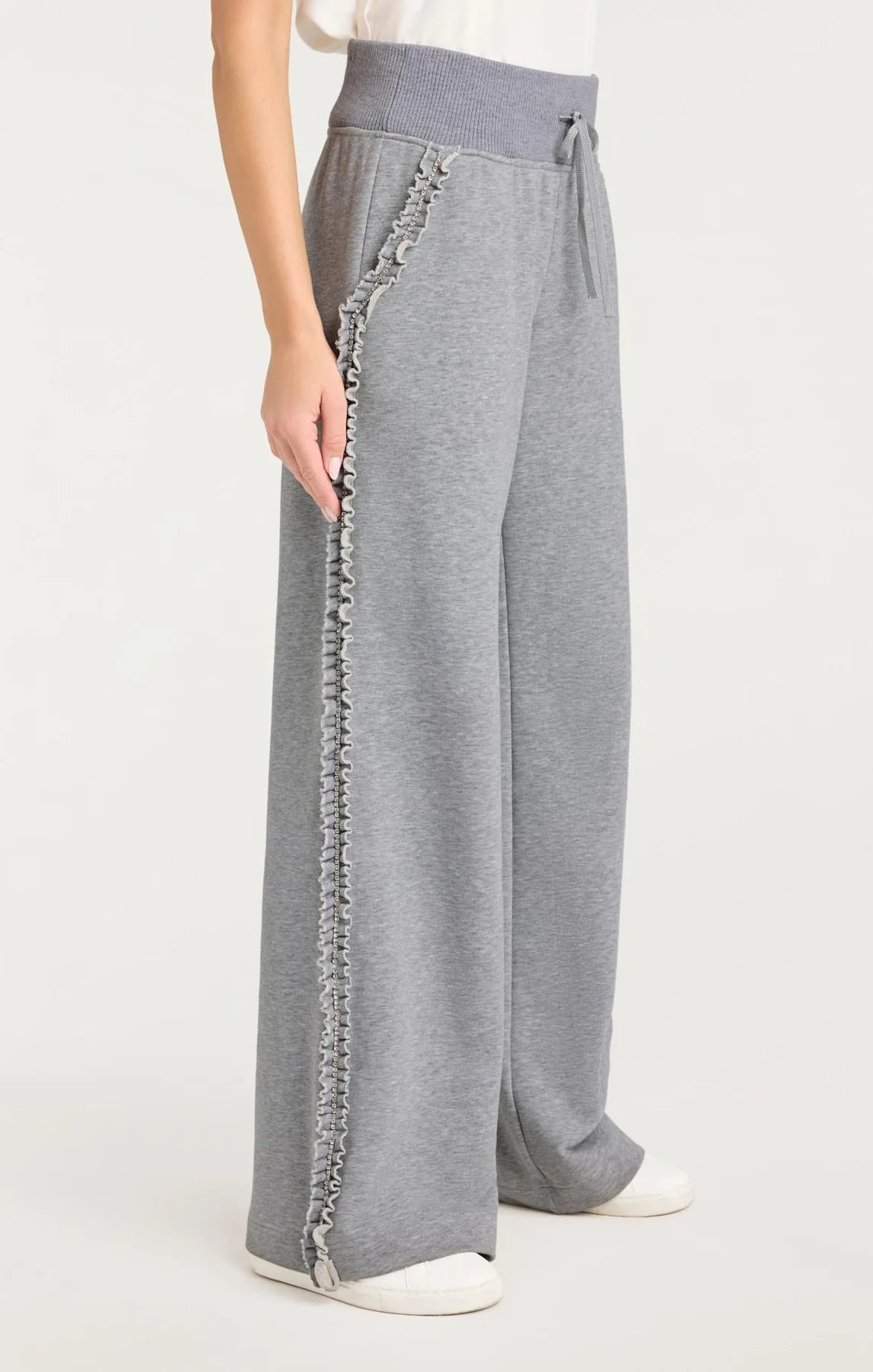 Cinq A Sept Ruffle Rhinestone Heather Maddie Pant
