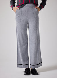 Notshy Calvin Flared Cashmere Pant With Contrast Trim