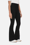 Frame Jetset Flare in Sheen Noir Denim Jean Travel Pants