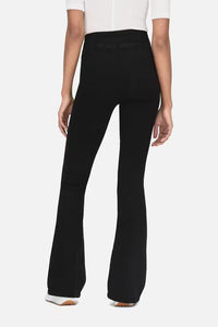 Frame Jetset Flare in Sheen Noir Denim Jean Travel Pants