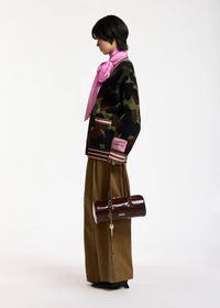 Essentiel Antwerp Kamoo Camouflage Knit Cardigan Brown/Khaki/Pink