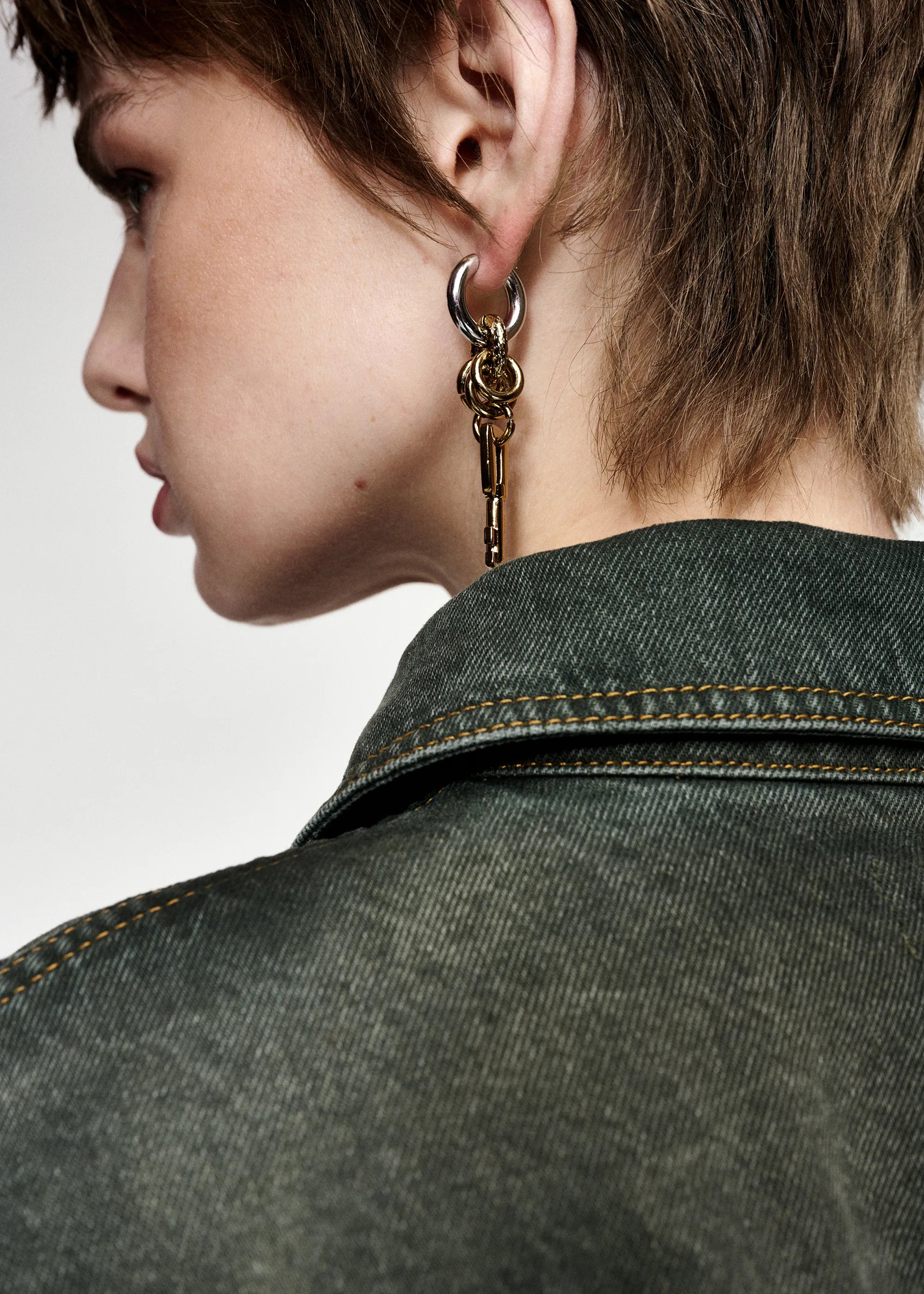 Essentiel K1GO-COMBO1 Kaos Boucles d'oreilles bicolores Or