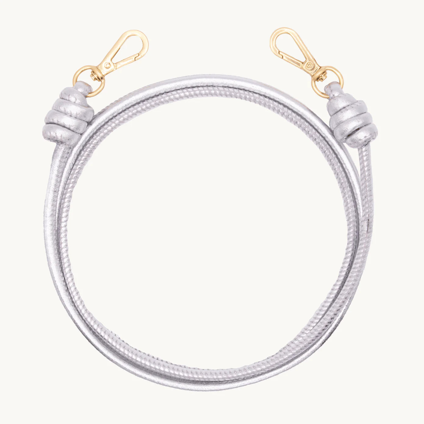 Louvini Kate Leather Cord - Silver