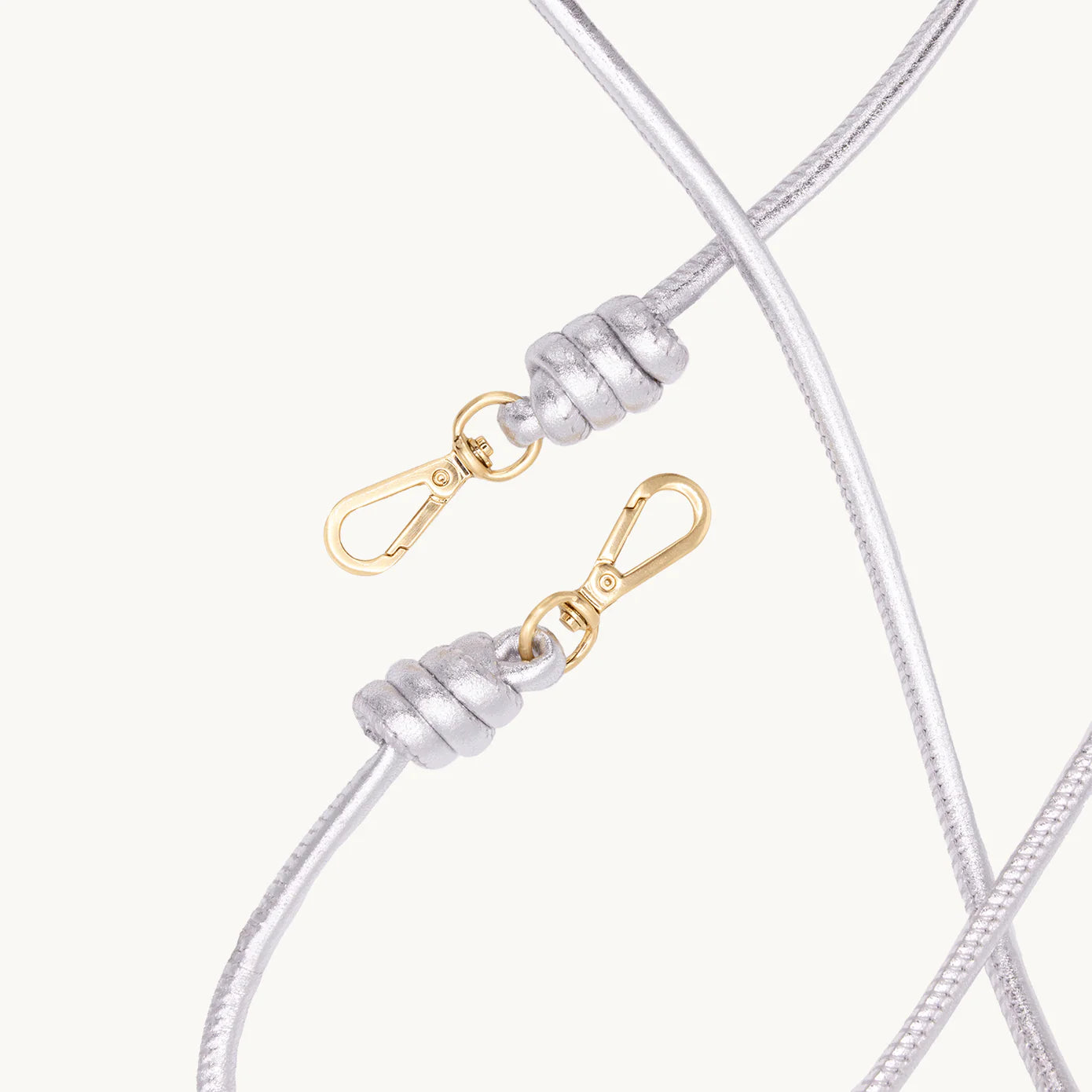 Louvini Kate Leather Cord - Silver