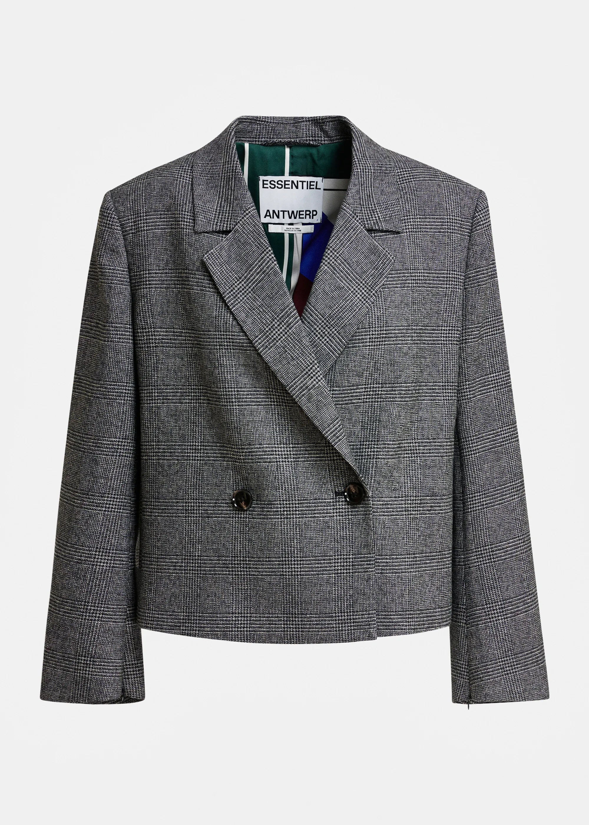 Essentiel K2CH-COMBO2 Kiana Blazer court Gris anthracite chic