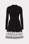 Milly Lace Trim Fit And Flare Mini Dress