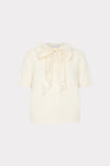 Milly Bow Short Sleeve Sweater