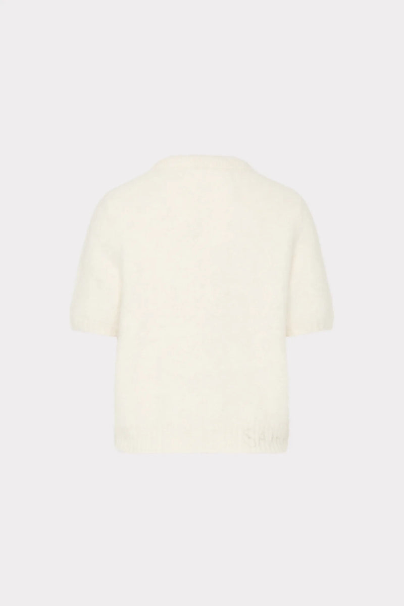 Milly Bow Short Sleeve Sweater