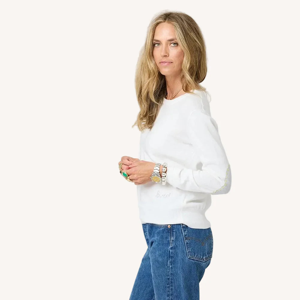 Pull en coton patchwork Kerri Rosenthal