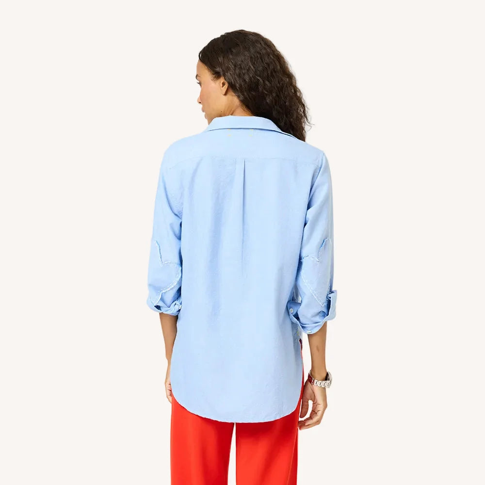 Kerri Rosenthal Mia Lightweight Oxford Shirt - Oxford Blue