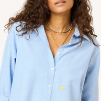 Kerri Rosenthal Mia Lightweight Oxford Shirt - Oxford Blue