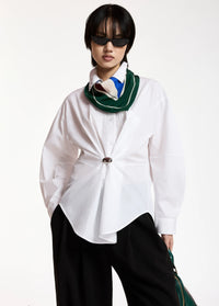 Essentiel WH00 Kreative Chemise oversize Blanche