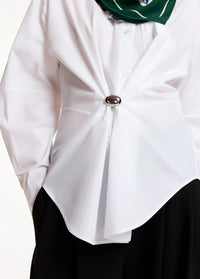 Essentiel WH00 Kreative Chemise oversize Blanche