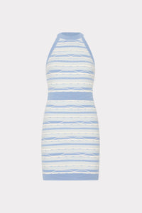 Milly Sadie Stripe Mini Dress Blue Multi