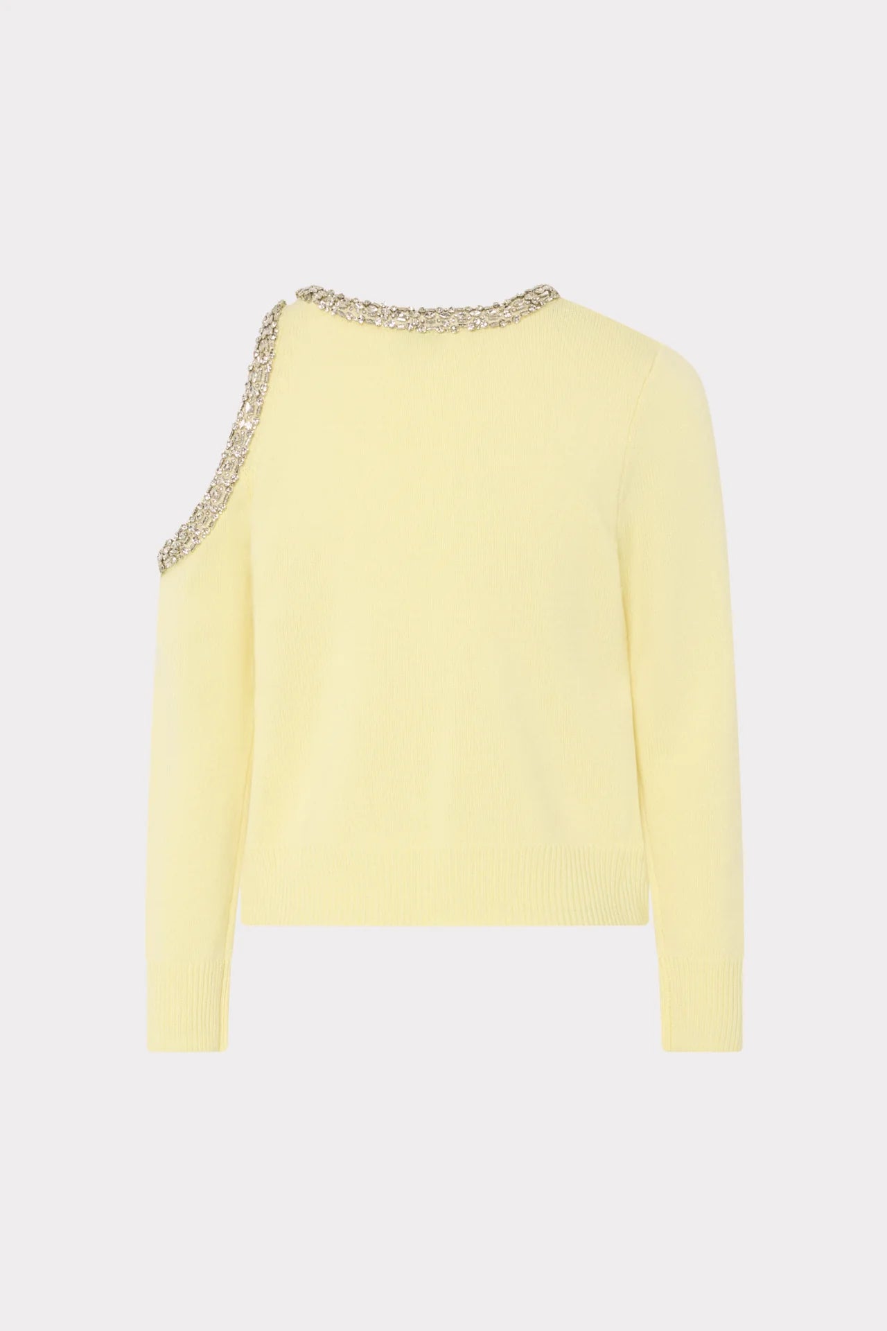Pull orné de cristaux Milly Roma Jaune clair
