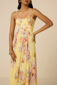 Robe longue corset Kysha Hemant & Nandita Jaune