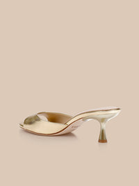 L'Agence Arleen Heels Gold Leather