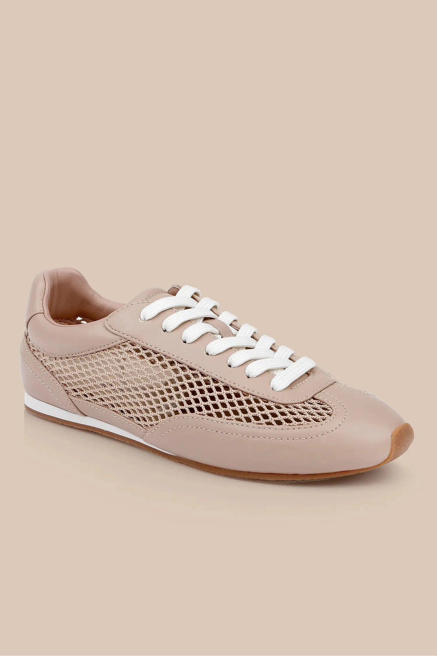 Baskets Jarah en cuir cappuccino L'Agence