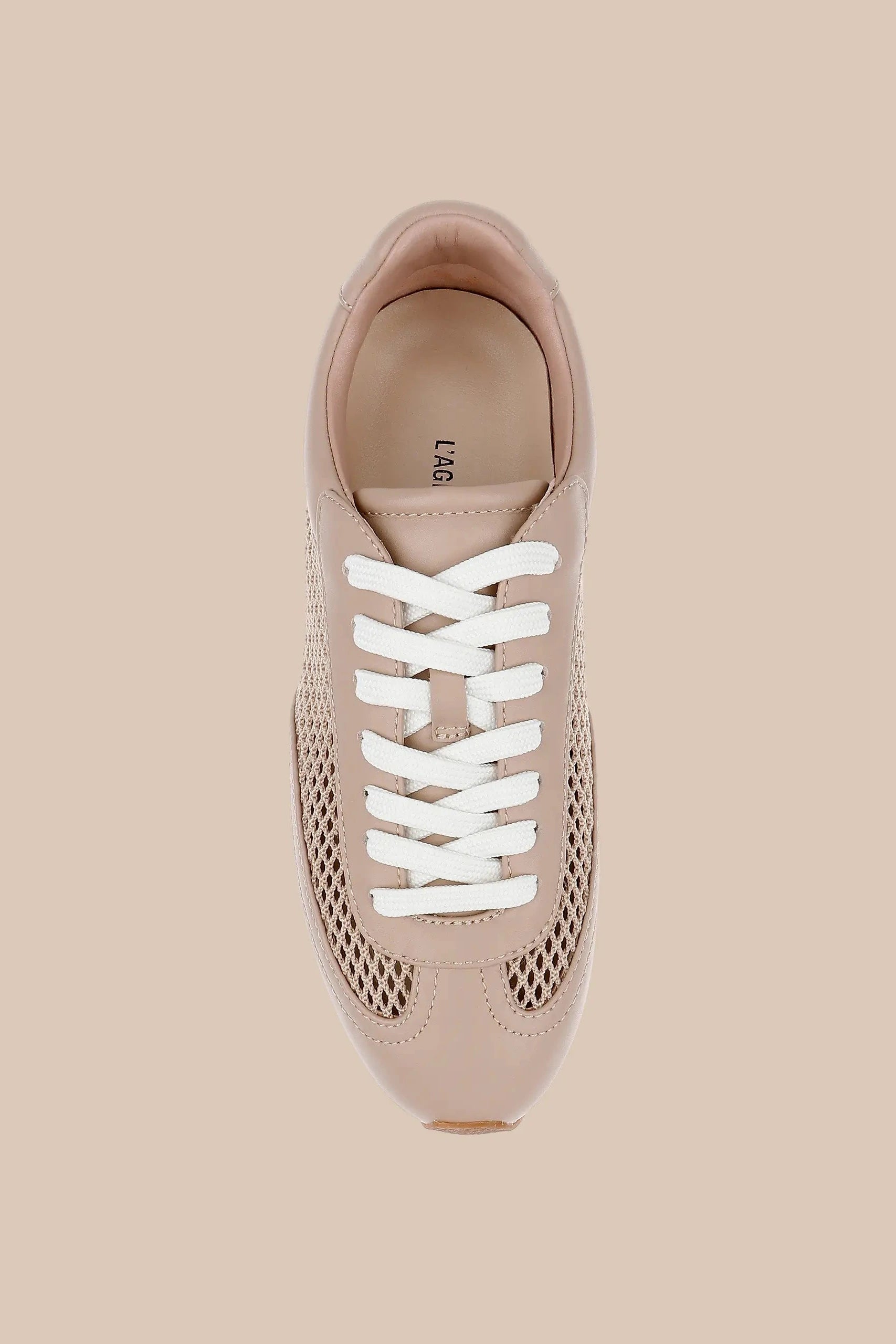 Baskets Jarah en cuir cappuccino L'Agence