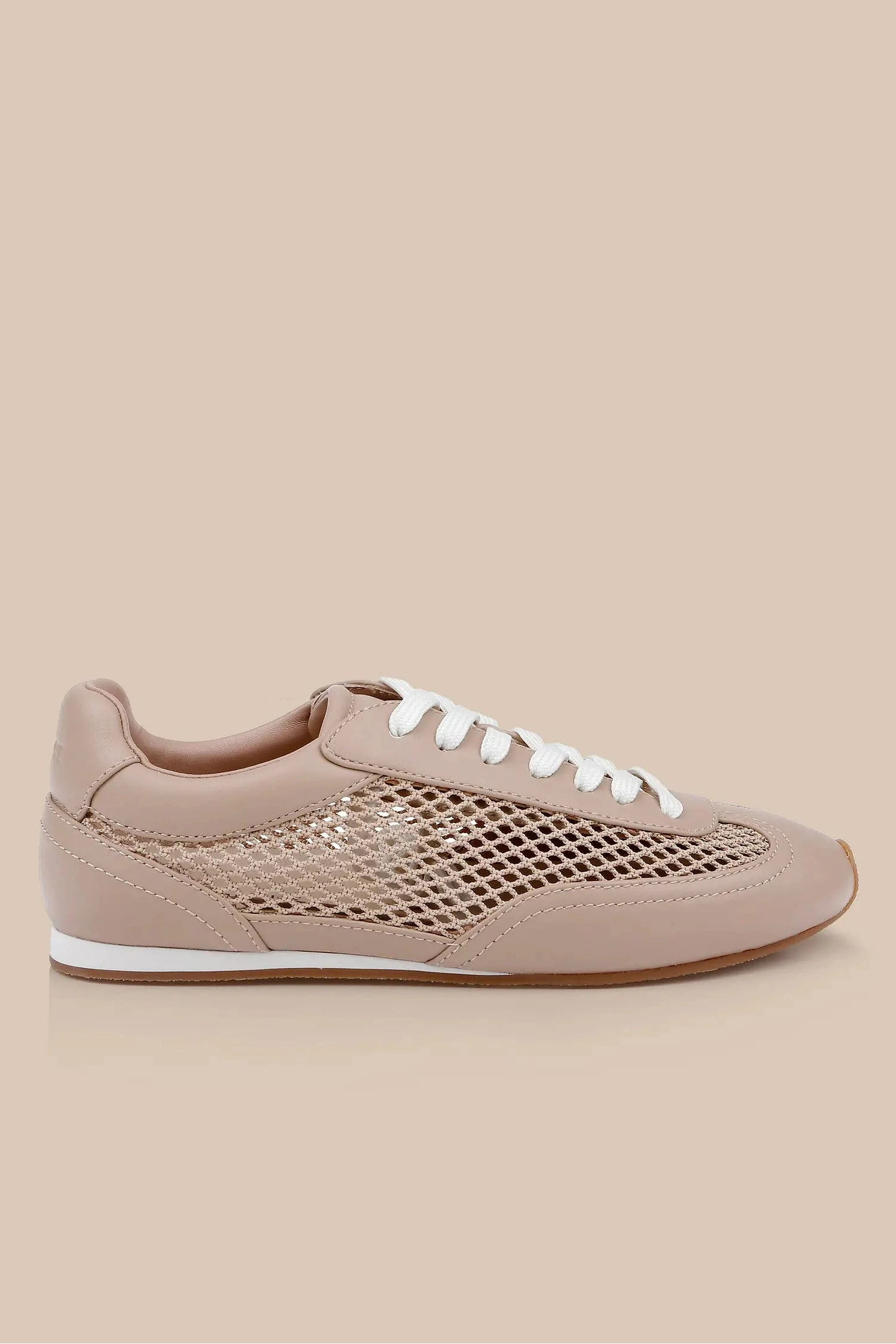 Baskets Jarah en cuir cappuccino L'Agence