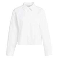 YAYA Blouse en popeline avec détails de boutons - PureWhite