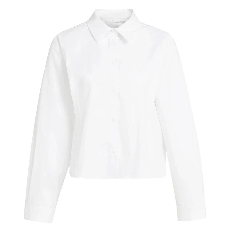 YAYA Blouse en popeline avec détails de boutons - PureWhite