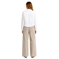 YAYA Blouse en popeline avec détails de boutons - PureWhite