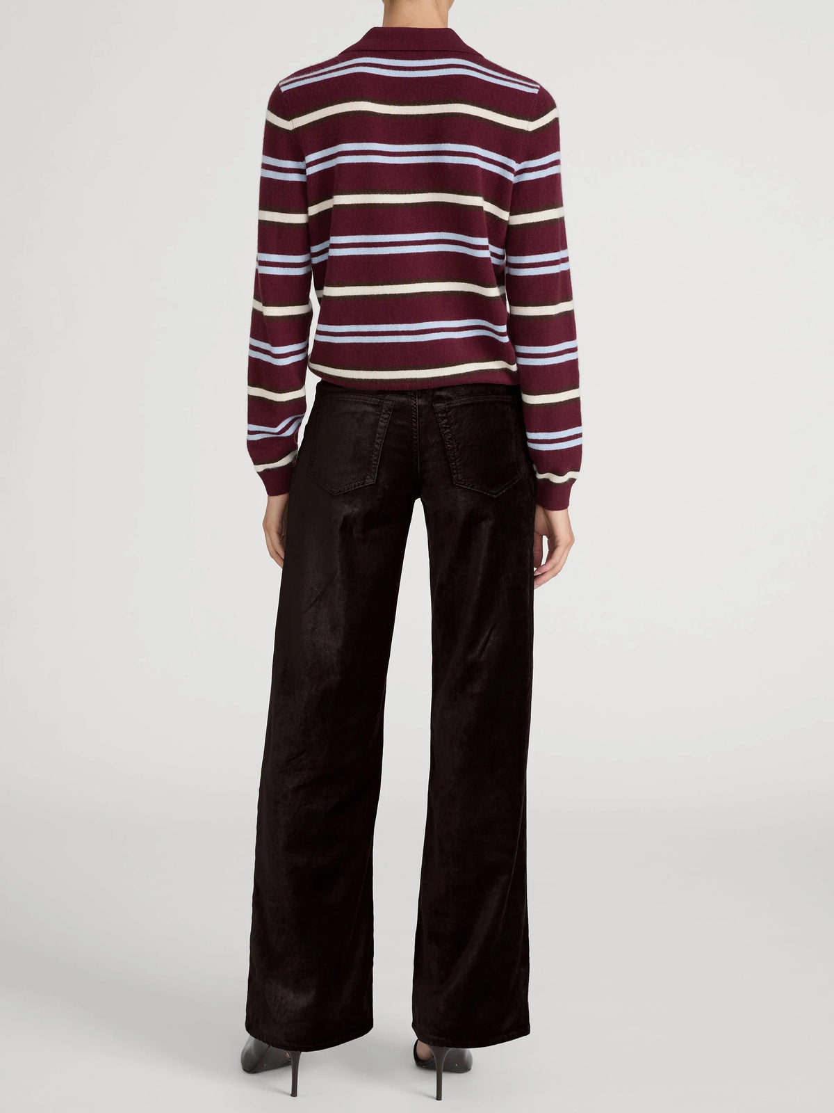 Pantalon Palazzo Slim en velours Fudge Frame
