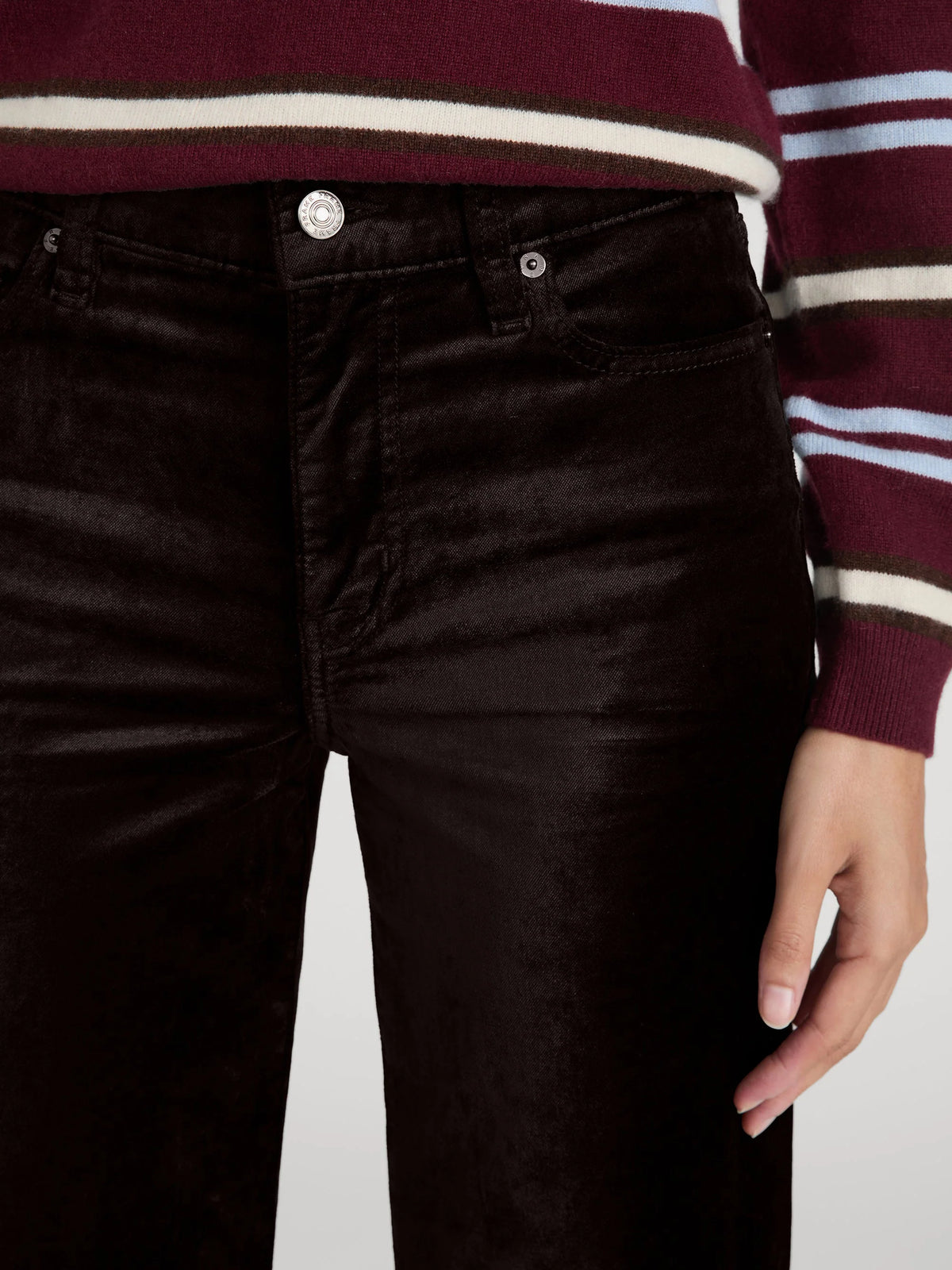 Pantalon Palazzo Slim en velours Fudge Frame