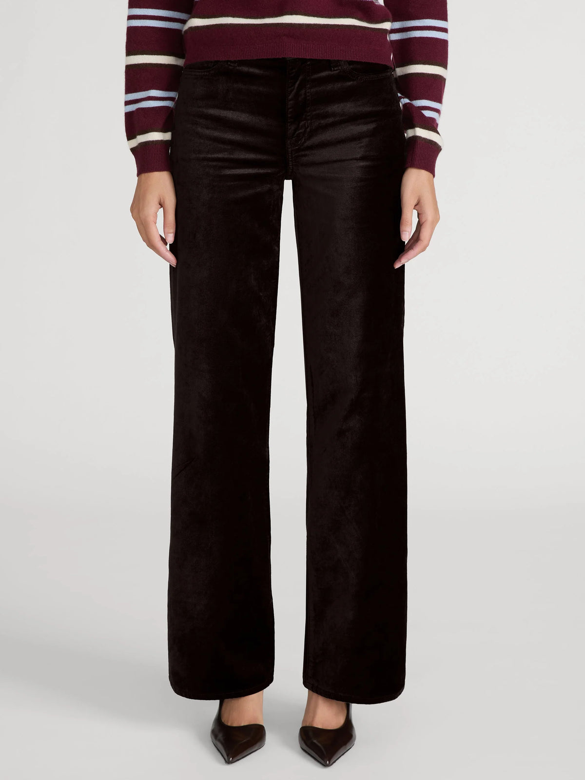 Pantalon Palazzo Slim en velours Fudge Frame