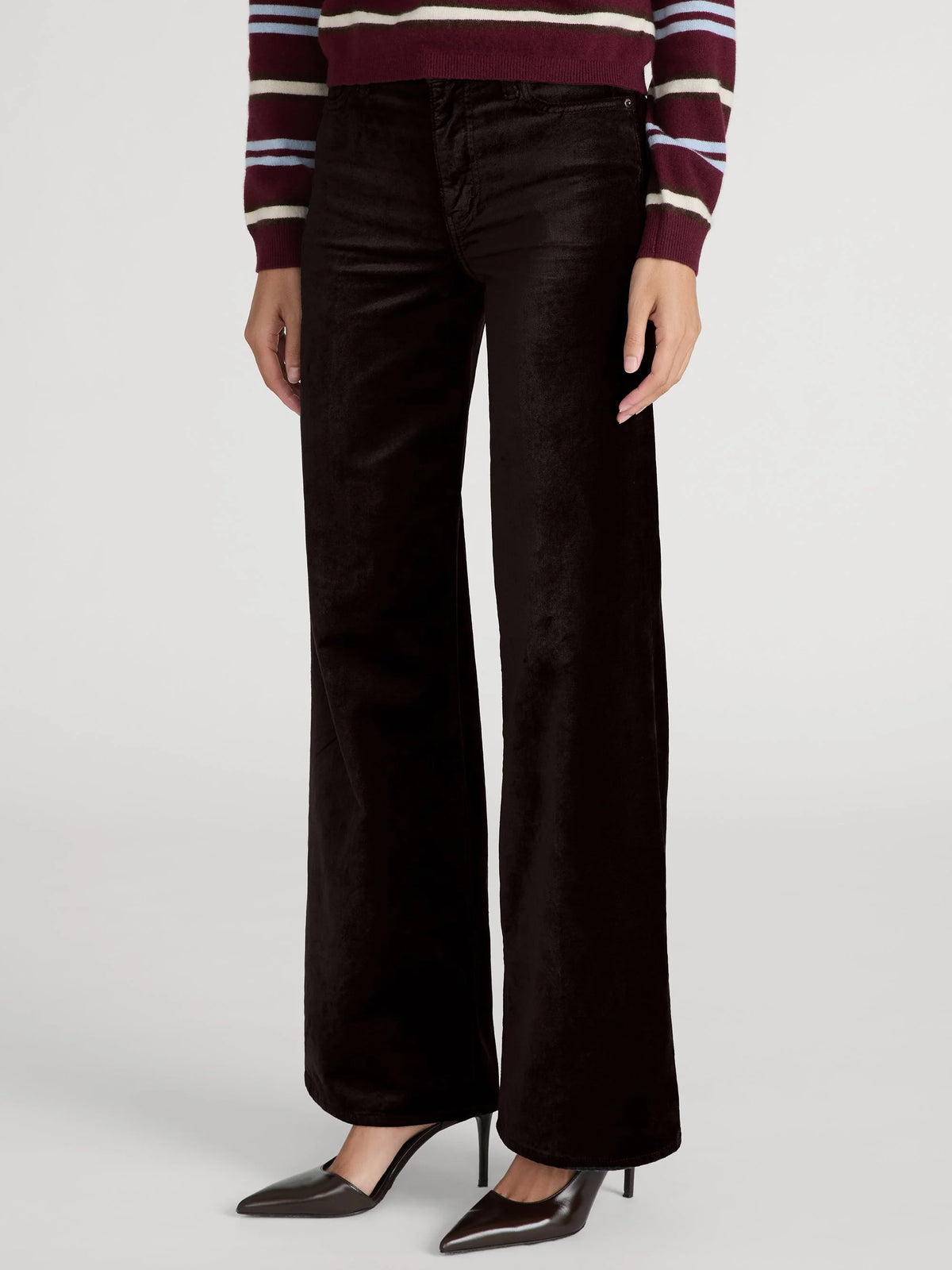 Pantalon Palazzo Slim en velours Fudge Frame