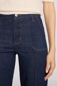 Frame Le Slim Palazzo Pintuck Pocket - Rinse