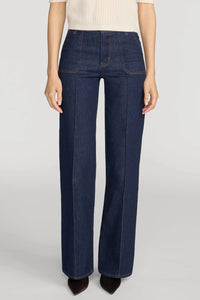 Frame Le Slim Palazzo Pintuck Pocket - Rinse