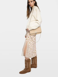 Zadig & Voltaire Rock Grained Leather Bag - Clay