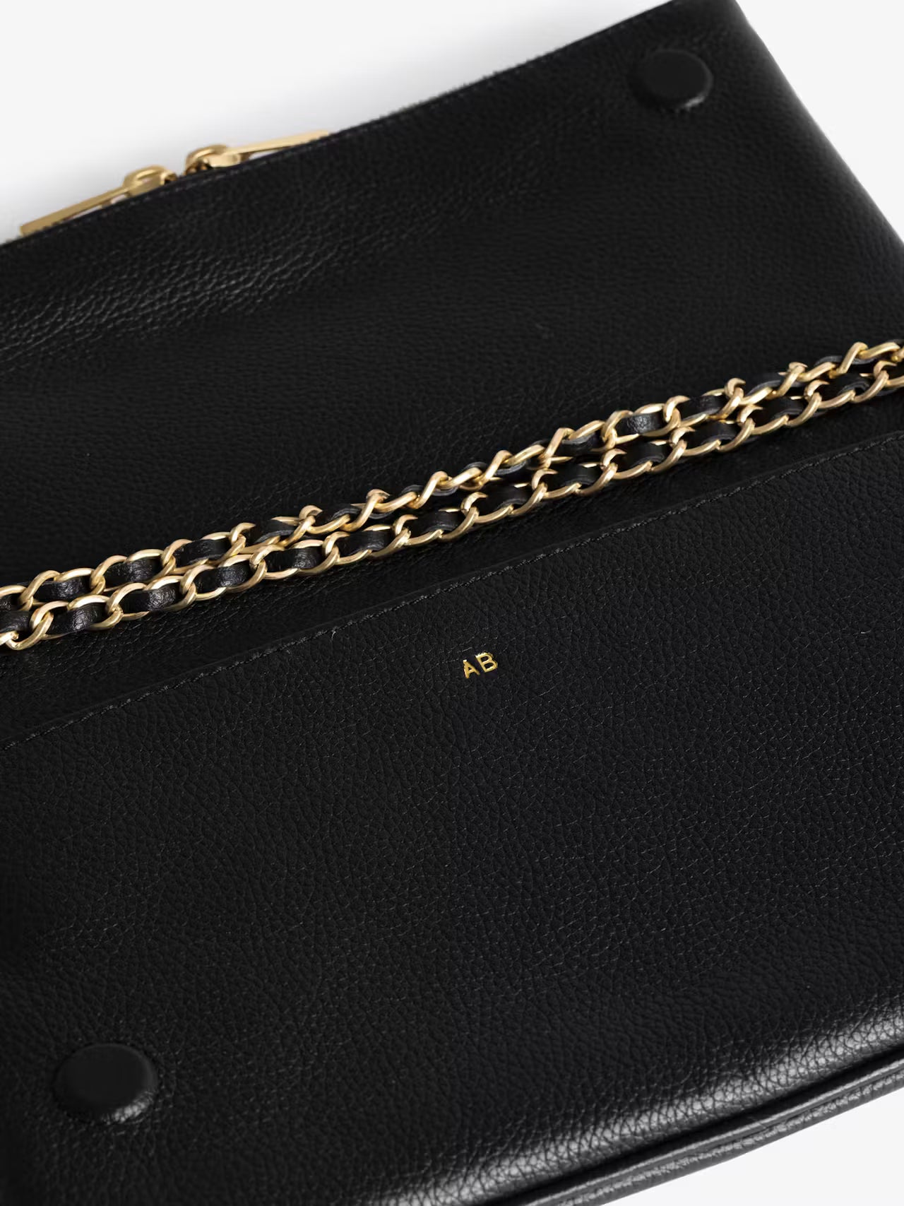 Zadig & Voltaire Rock Grained Leather Bag - Noir Gold
