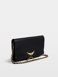Zadig & Voltaire Rock Grained Leather Bag - Noir Gold