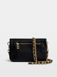 Zadig & Voltaire Rock Nano Grained Leather Bag - Black Gold