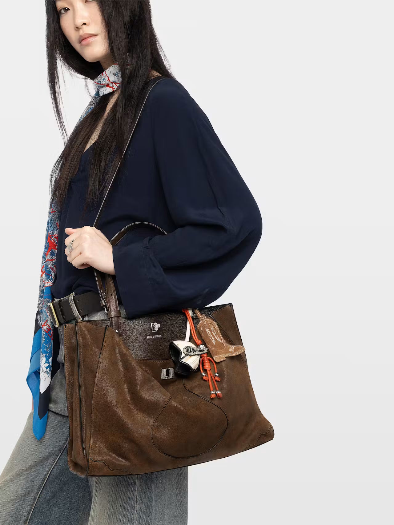 Zadig & Voltaire Jack Suede Waxy Bag - Wood