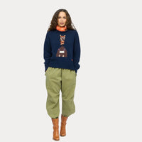 Kerri Rosenthal Roll Neck Love Reigns Sweater Indigo Blue